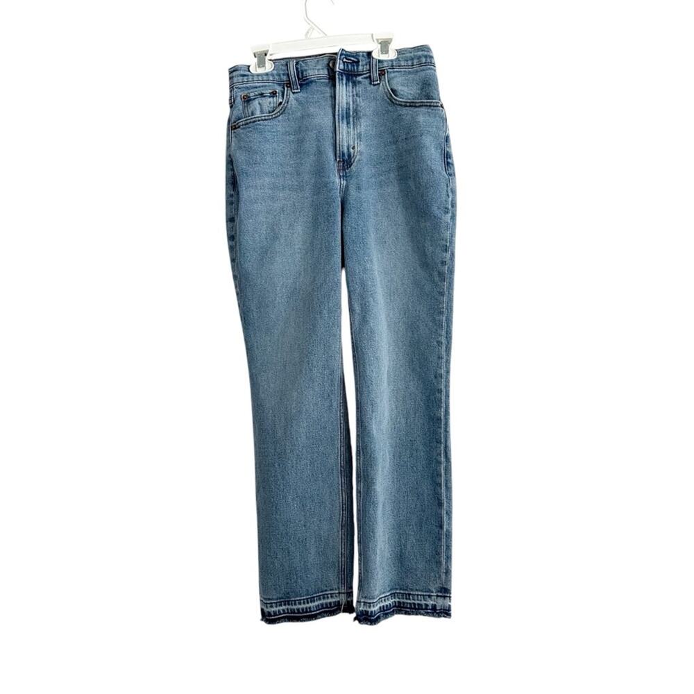 Abercrombie & Fitch Jeans The Ankle Straight Ultra High Rise Raw Hem 27 / 4 Blue